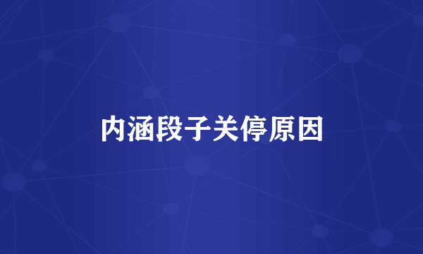 内涵段子关停原因