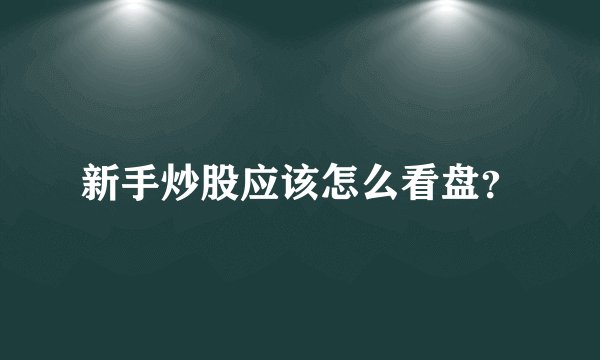新手炒股应该怎么看盘？