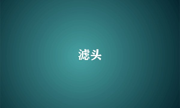 滤头