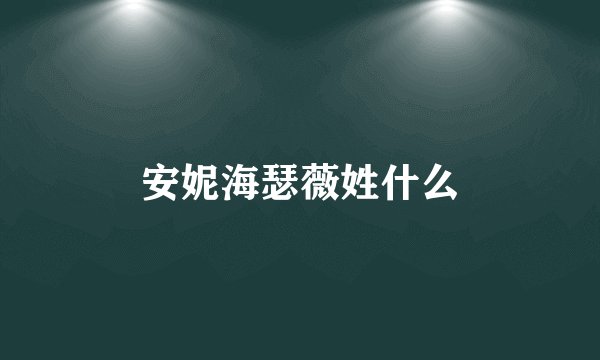 安妮海瑟薇姓什么