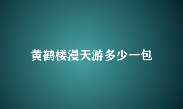黄鹤楼漫天游多少一包