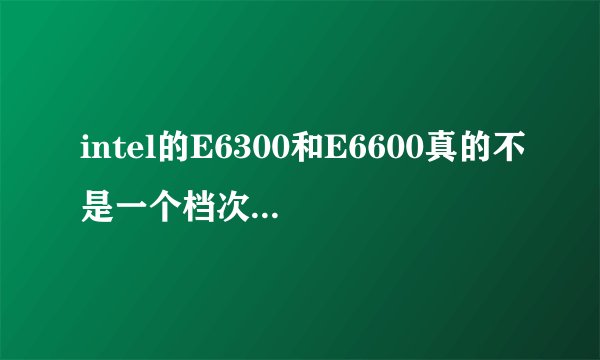intel的E6300和E6600真的不是一个档次的吗？那6600和6700差别不大吧