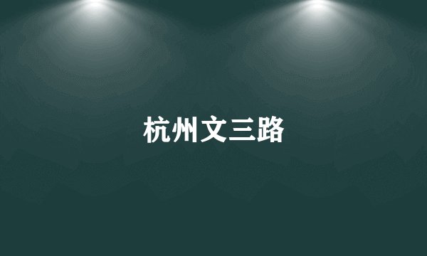 杭州文三路