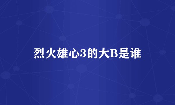烈火雄心3的大B是谁