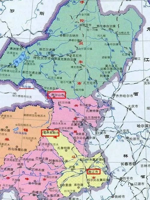 霍林河地图？