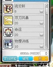 冒险岛暗影双刀技能问题