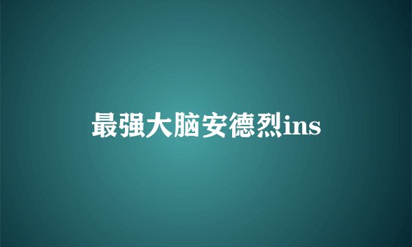 最强大脑安德烈ins