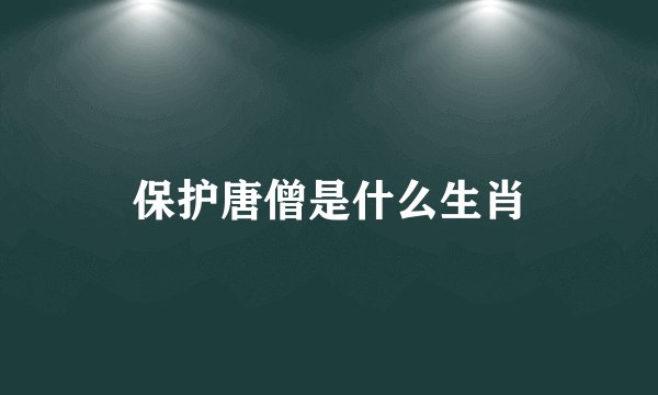 保护唐僧是什么生肖