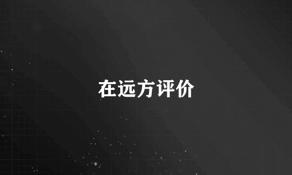 在远方评价