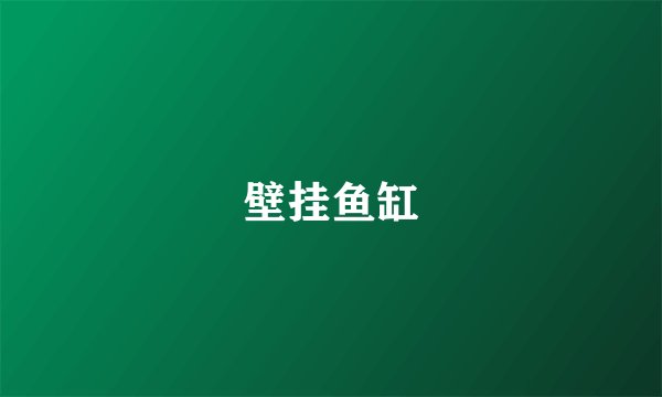 壁挂鱼缸