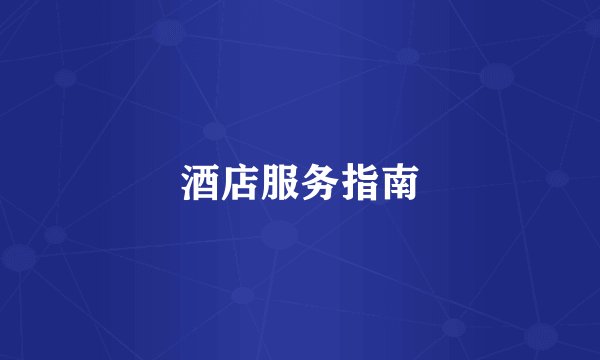 酒店服务指南