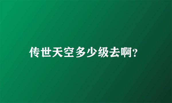 传世天空多少级去啊？