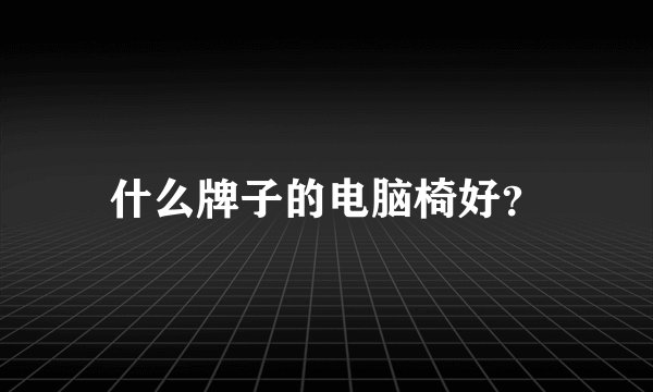 什么牌子的电脑椅好？