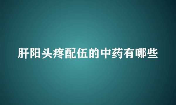 肝阳头疼配伍的中药有哪些