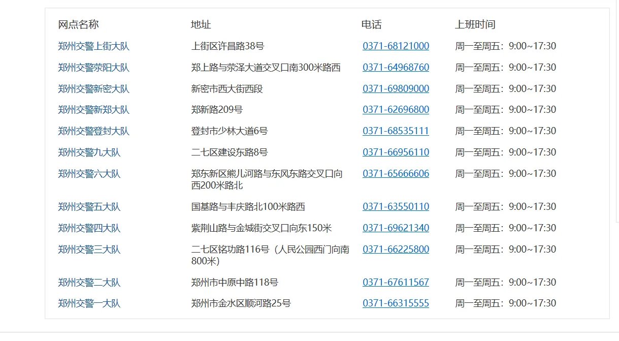 河南省交警队人工客服电话