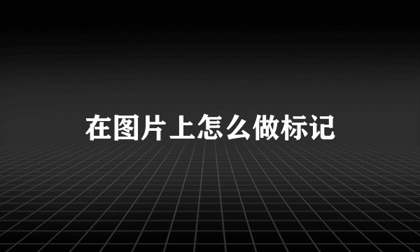 在图片上怎么做标记
