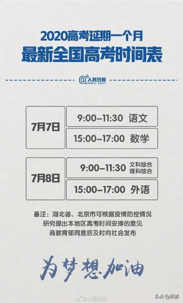 如何看待2020年高考延迟？