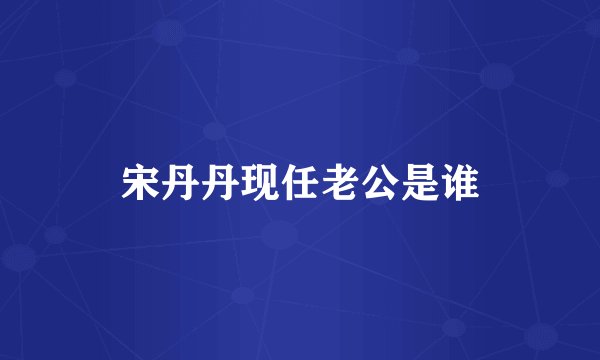 宋丹丹现任老公是谁