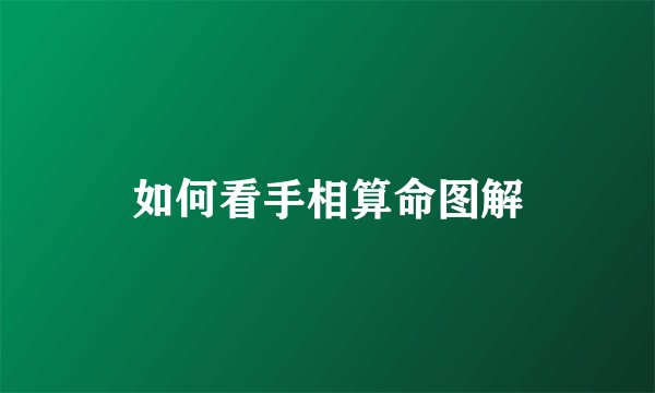 如何看手相算命图解