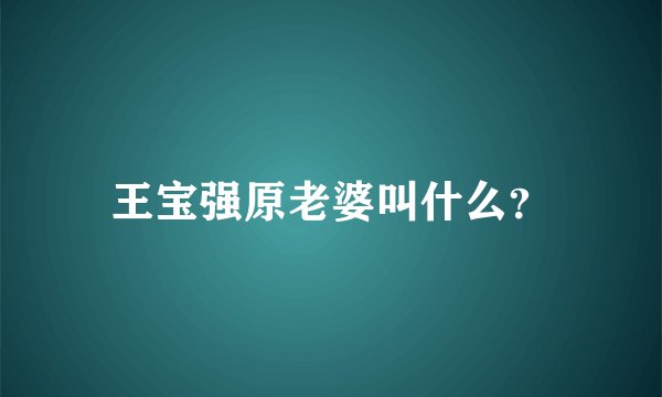 王宝强原老婆叫什么？