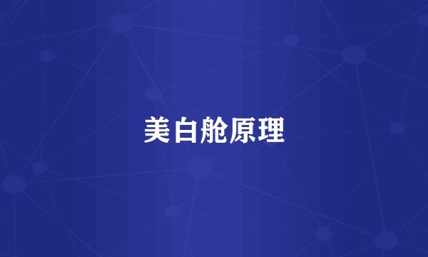 美白舱原理