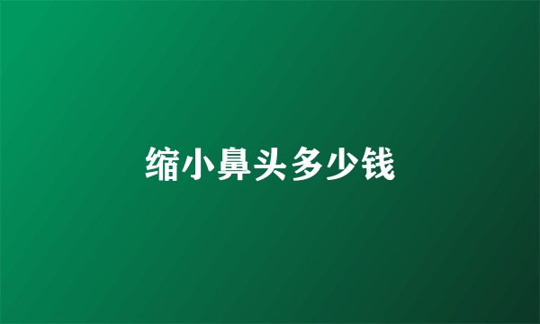 缩小鼻头多少钱