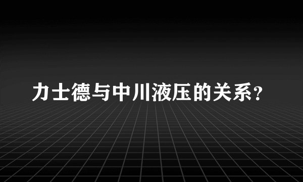 力士德与中川液压的关系？