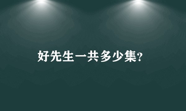 好先生一共多少集？