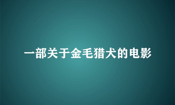 一部关于金毛猎犬的电影