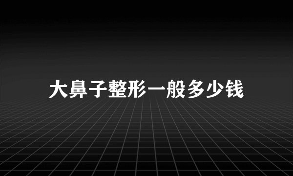 大鼻子整形一般多少钱