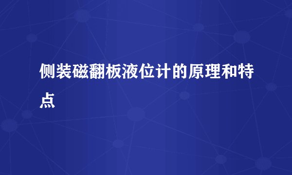侧装磁翻板液位计的原理和特点