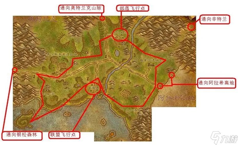 魔兽世界希尔斯布莱德丘陵怎么去 希尔斯布莱德丘陵地图解析
