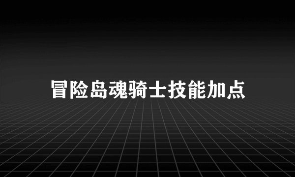 冒险岛魂骑士技能加点