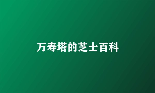 万寿塔的芝士百科