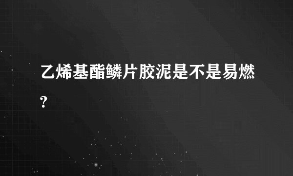 乙烯基酯鳞片胶泥是不是易燃？