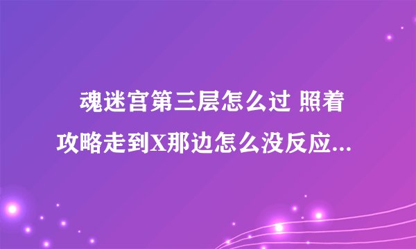 囧魂迷宫第三层怎么过 照着攻略走到X那边怎么没反应 求走法或攻略