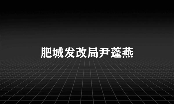 肥城发改局尹蓬燕