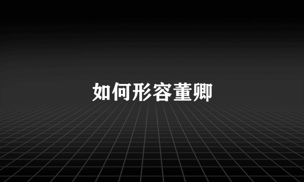 如何形容董卿