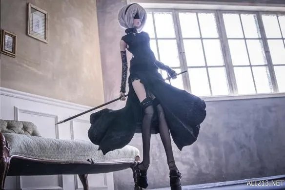日本阿宅自制《尼尔:机械纪元》2B小姐姐 吊带黑丝妙不可言!