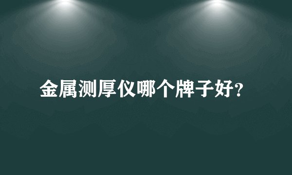 金属测厚仪哪个牌子好？