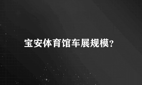 宝安体育馆车展规模？