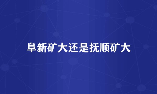 阜新矿大还是抚顺矿大