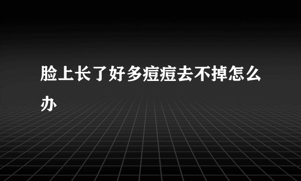 脸上长了好多痘痘去不掉怎么办