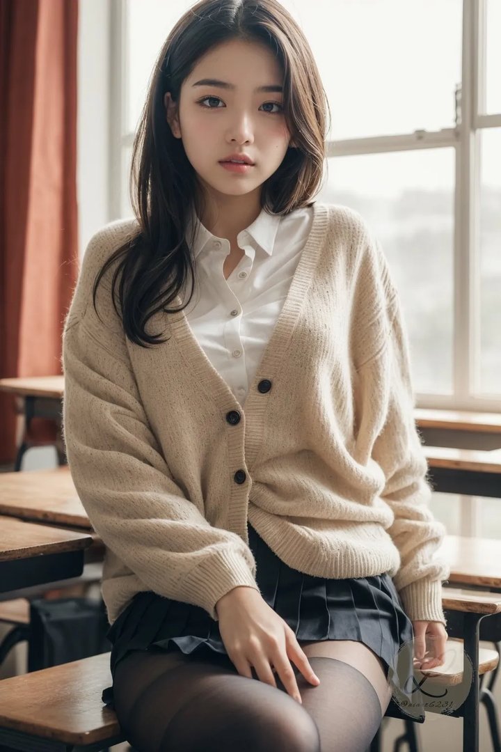 AI绘制性感唯美的美少女图集30 纯情妹子性感诱惑