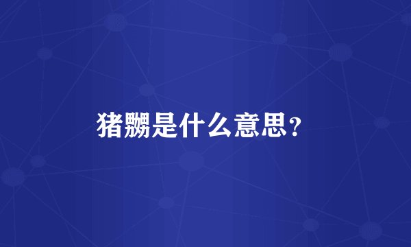 猪嬲是什么意思？