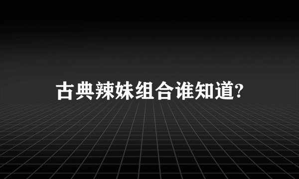 古典辣妹组合谁知道?