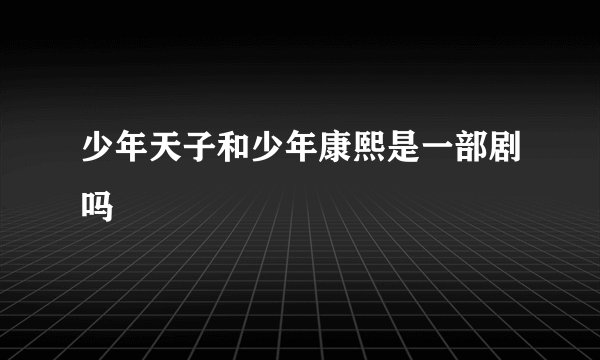 少年天子和少年康熙是一部剧吗